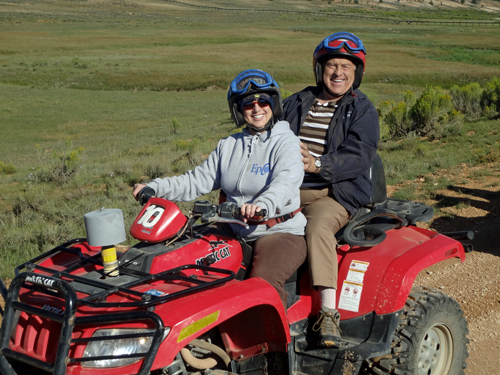 the two RV Gypsies on an ATV